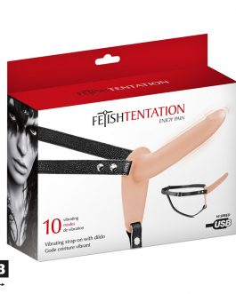 Vibrating strap-on with dildo, USB