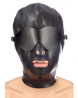 Maska Hood in leatherette with removable mask