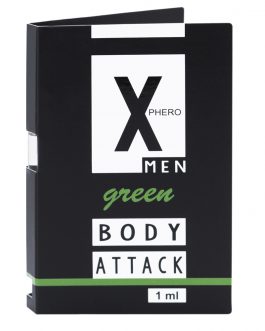 Perfumy X-Phero Body Attack Green for men, 1 ml